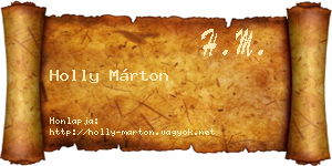Holly Márton névjegykártya